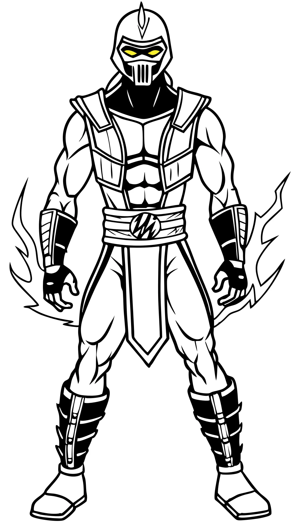 coloriage de Scorpion de kombat mortel